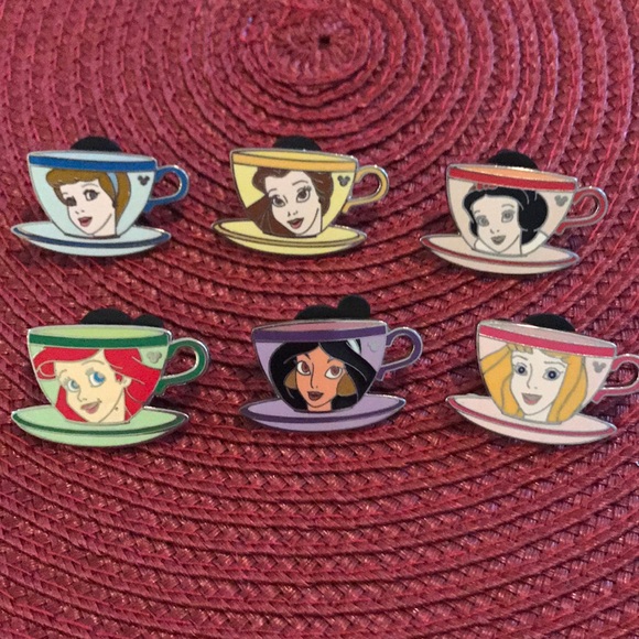 disney princess teacup pins
